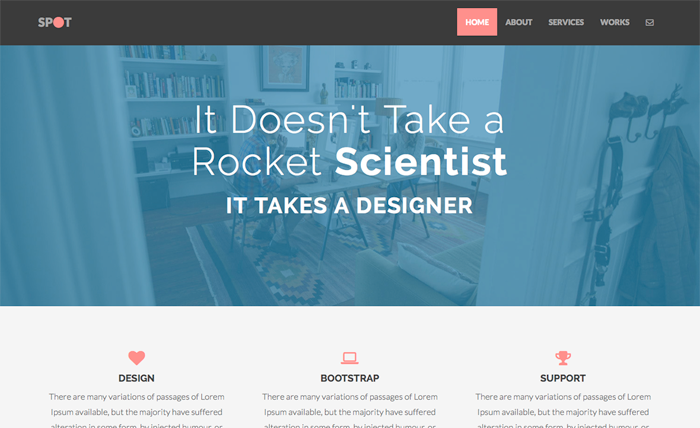 Spot  Bootstrap WordPress Theme